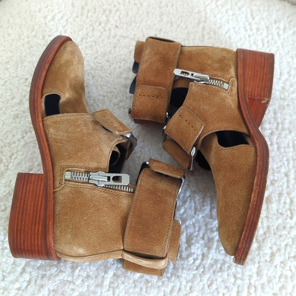 3.1 Philip Lim Brown suede cutout Adis ankle boots - Picture 3 of 11